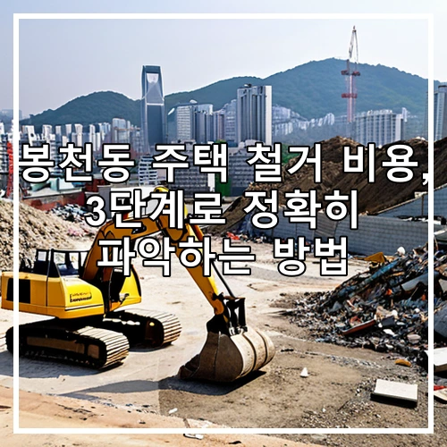 봉천동 주택 철거 비용, 3단계로 정확히 파악하는 방법