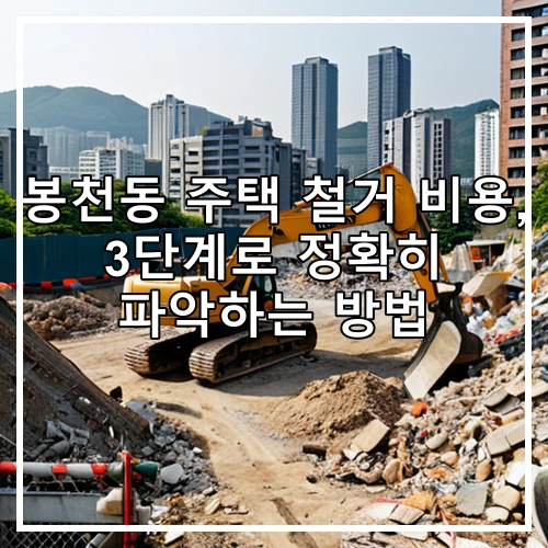 봉천동 주택 철거 비용, 3단계로 정확히 파악하는 방법