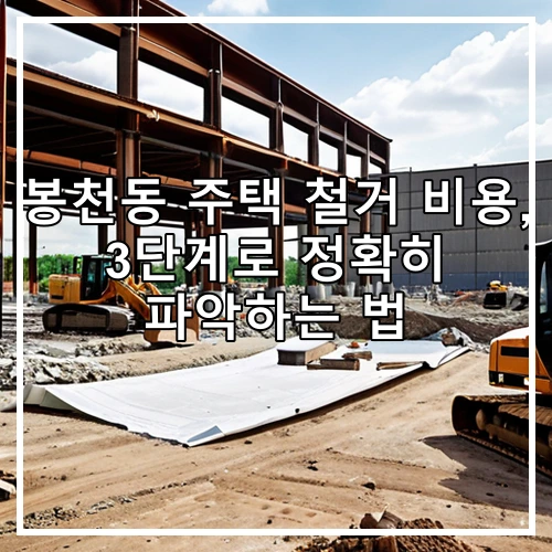 봉천동 주택 철거 비용, 3단계로 정확히 파악하는 법