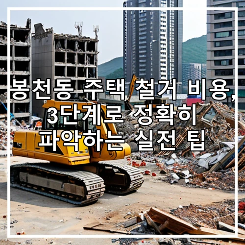 봉천동 주택 철거 비용, 3단계로 정확히 파악하는 실전 팁