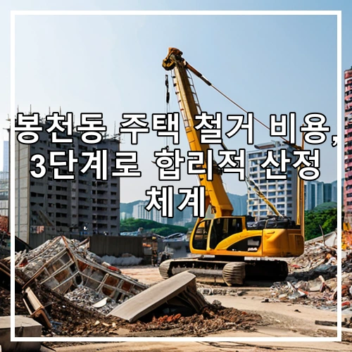봉천동 주택 철거 비용, 3단계로 합리적 산정 체계
