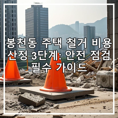 봉천동 주택 철거 비용 산정 3단계: 안전 점검 필수 가이드