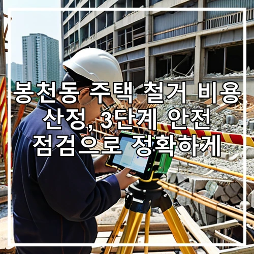 봉천동 주택 철거 비용 산정, 3단계 안전 점검으로 정확하게