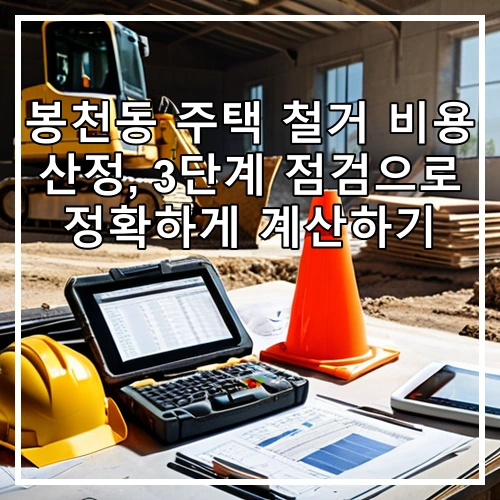 봉천동 주택 철거 비용 산정, 3단계 점검으로 정확하게 계산하기