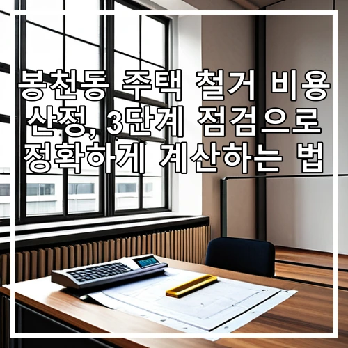 봉천동 주택 철거 비용 산정, 3단계 점검으로 정확하게 계산하는 법