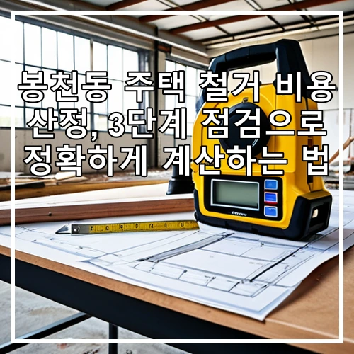 봉천동 주택 철거 비용 산정, 3단계 점검으로 정확하게 계산하는 법