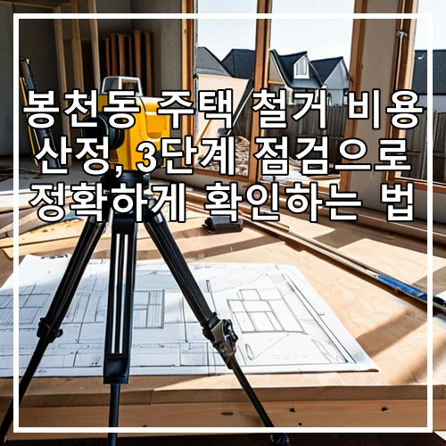 봉천동 주택 철거 비용 산정, 3단계 점검으로 정확하게 확인하는 법
