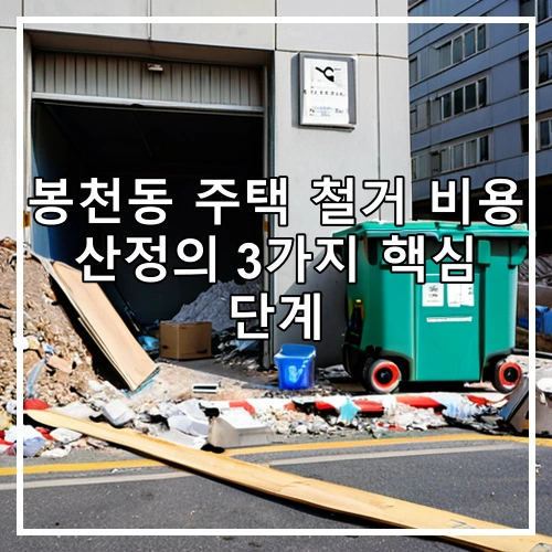 봉천동 주택 철거 비용 산정의 3가지 핵심 단계