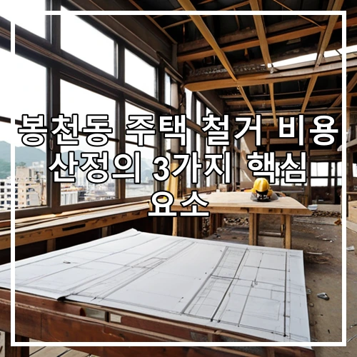 봉천동 주택 철거 비용 산정의 3가지 핵심 요소