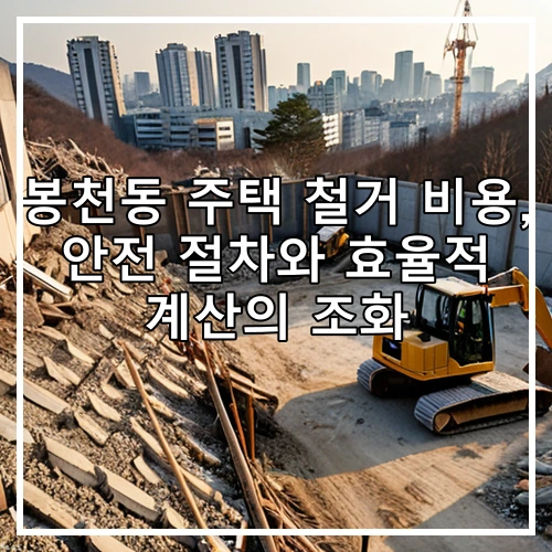 봉천동 주택 철거 비용, 안전 절차와 효율적 계산의 조화