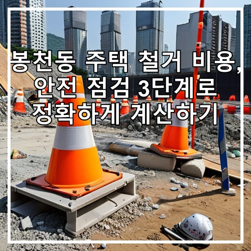 봉천동 주택 철거 비용, 안전 점검 3단계로 정확하게 계산하기