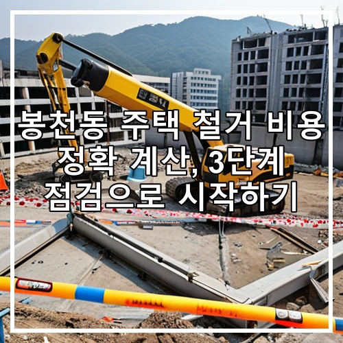 봉천동 주택 철거 비용 정확 계산, 3단계 점검으로 시작하기