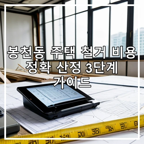 봉천동 주택 철거 비용 정확 산정 3단계 가이드