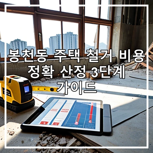 봉천동 주택 철거 비용 정확 산정 3단계 가이드