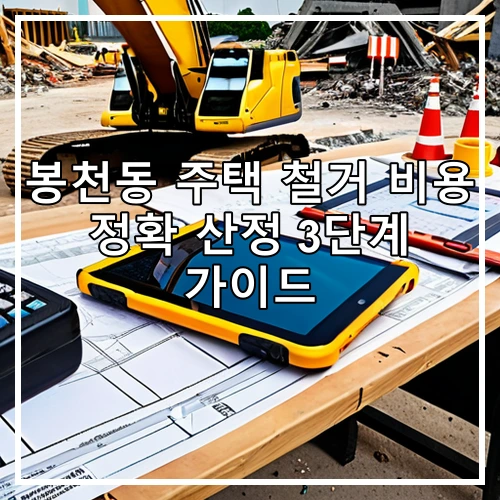 봉천동 주택 철거 비용 정확 산정 3단계 가이드