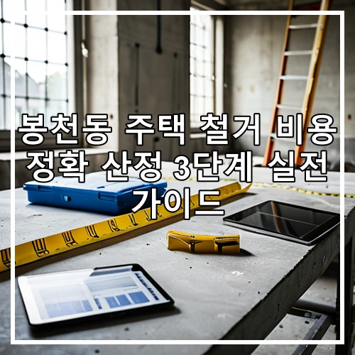봉천동 주택 철거 비용 정확 산정 3단계 실전 가이드