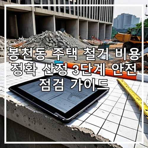 봉천동 주택 철거 비용 정확 산정 3단계 안전 점검 가이드