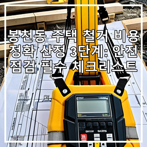 봉천동 주택 철거 비용 정확 산정 3단계: 안전 점검 필수 체크리스트