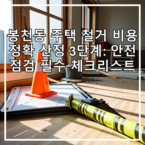 봉천동 주택 철거 비용 정확 산정 3단계: 안전 점검 필수 체크리스트