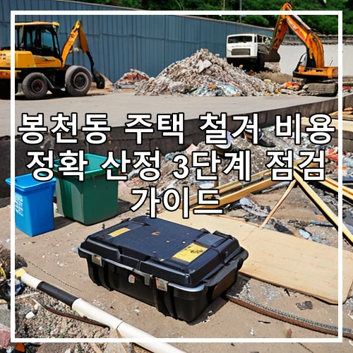 봉천동 주택 철거 비용 정확 산정 3단계 점검 가이드