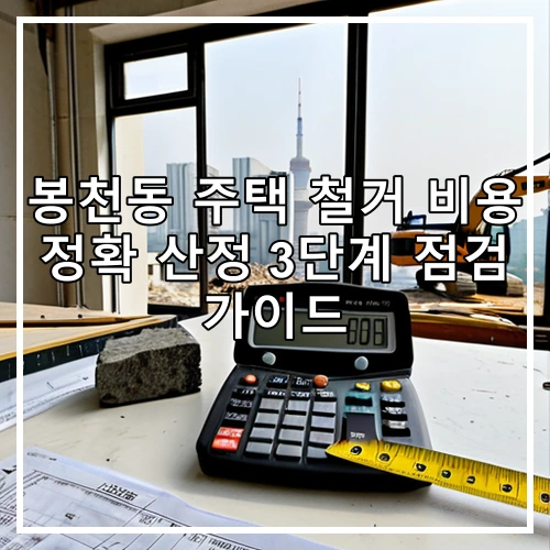 봉천동 주택 철거 비용 정확 산정 3단계 점검 가이드