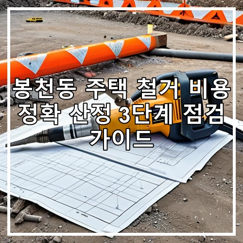 봉천동 주택 철거 비용 정확 산정 3단계 점검 가이드
