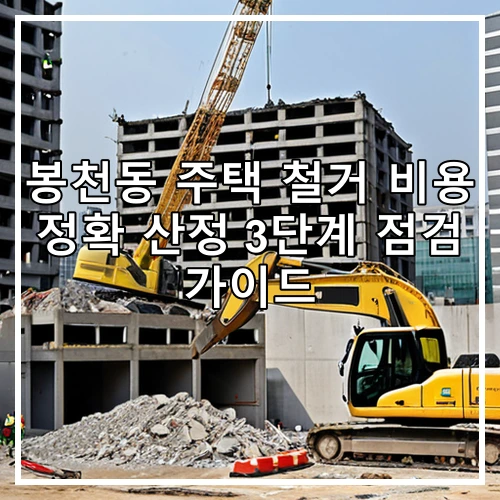 봉천동 주택 철거 비용 정확 산정 3단계 점검 가이드