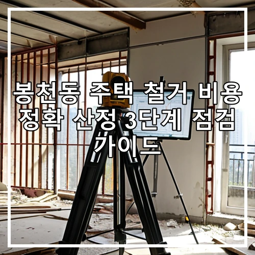 봉천동 주택 철거 비용 정확 산정 3단계 점검 가이드