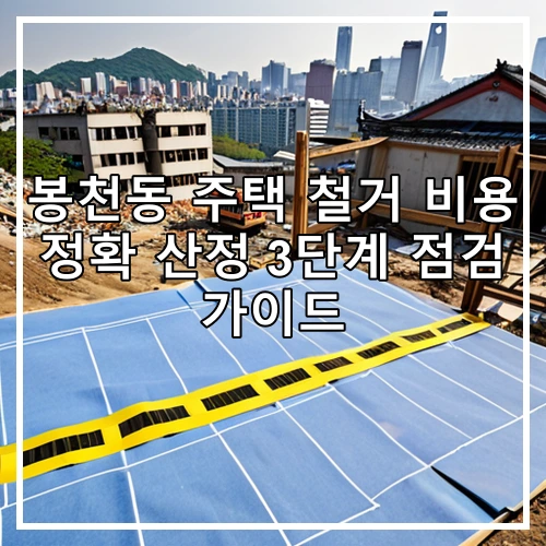 봉천동 주택 철거 비용 정확 산정 3단계 점검 가이드
