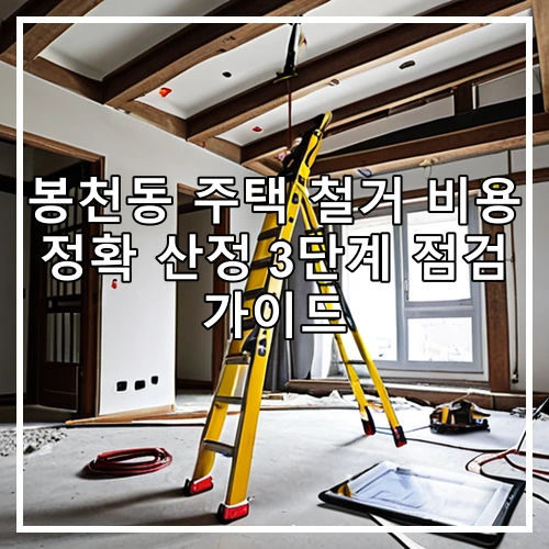 봉천동 주택 철거 비용 정확 산정 3단계 점검 가이드