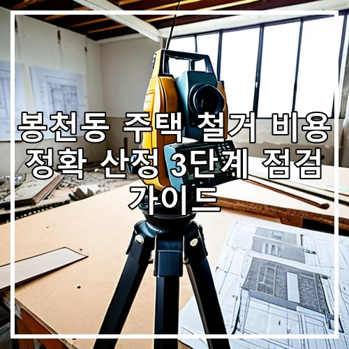 봉천동 주택 철거 비용 정확 산정 3단계 점검 가이드