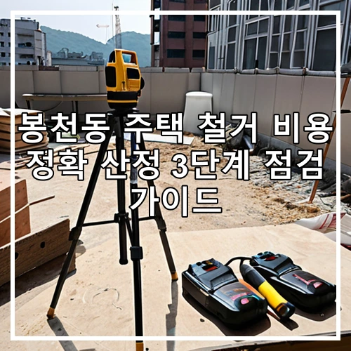 봉천동 주택 철거 비용 정확 산정 3단계 점검 가이드