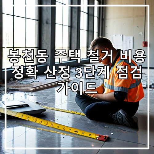 봉천동 주택 철거 비용 정확 산정 3단계 점검 가이드