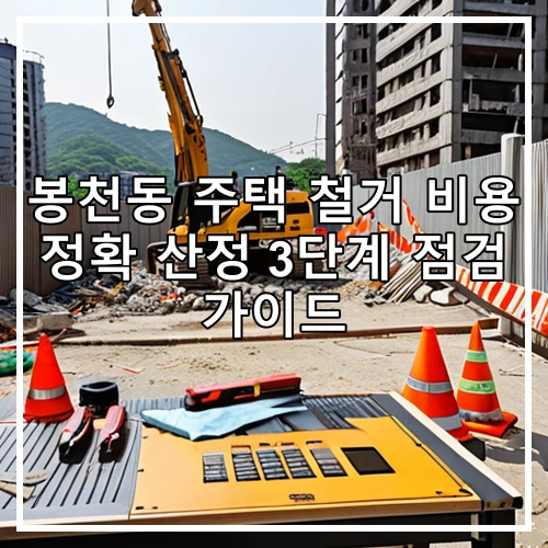 봉천동 주택 철거 비용 정확 산정 3단계 점검 가이드