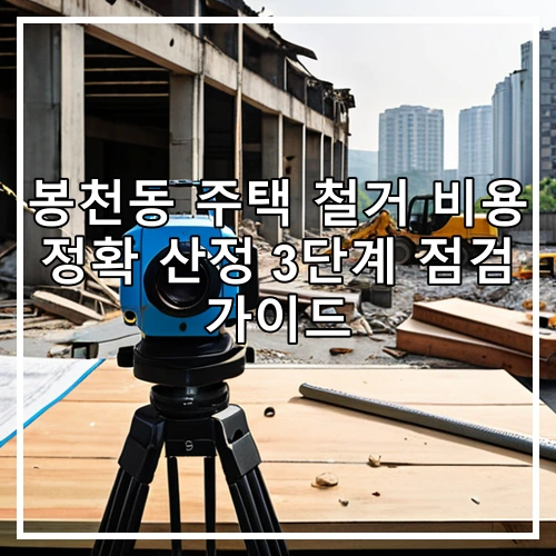 봉천동 주택 철거 비용 정확 산정 3단계 점검 가이드