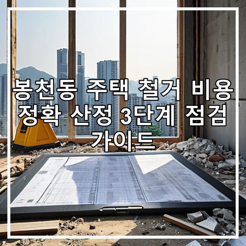 봉천동 주택 철거 비용 정확 산정 3단계 점검 가이드