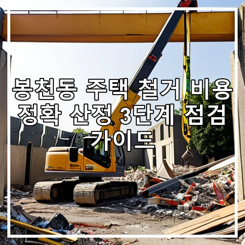 봉천동 주택 철거 비용 정확 산정 3단계 점검 가이드
