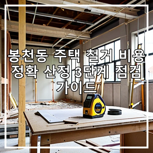 봉천동 주택 철거 비용 정확 산정 3단계 점검 가이드