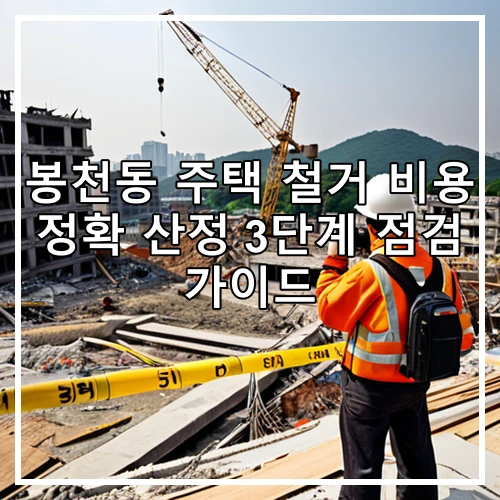 봉천동 주택 철거 비용 정확 산정 3단계 점검 가이드