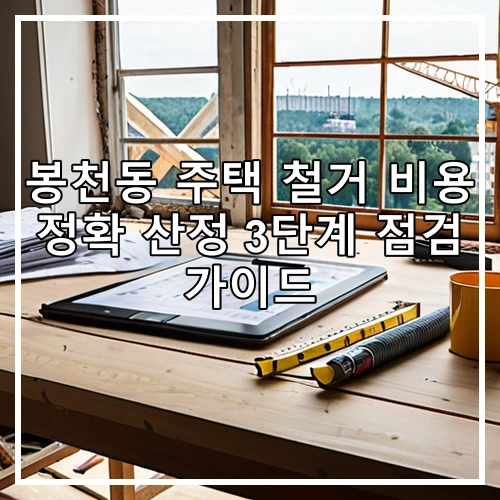 봉천동 주택 철거 비용 정확 산정 3단계 점검 가이드
