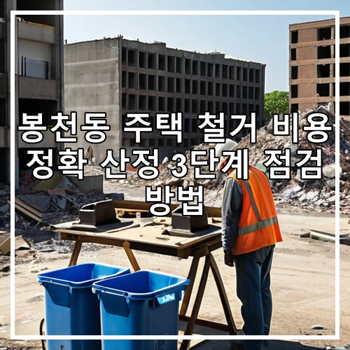봉천동 주택 철거 비용 정확 산정 3단계 점검 방법