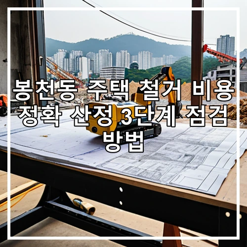 봉천동 주택 철거 비용 정확 산정 3단계 점검 방법