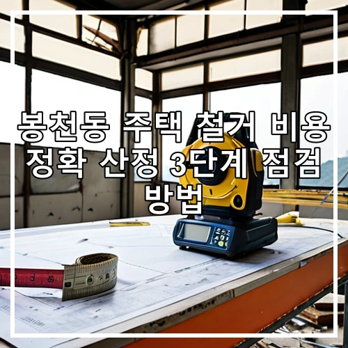 봉천동 주택 철거 비용 정확 산정 3단계 점검 방법