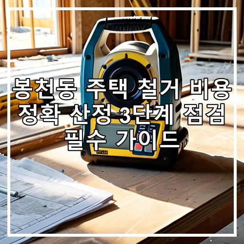 봉천동 주택 철거 비용 정확 산정 3단계 점검 필수 가이드