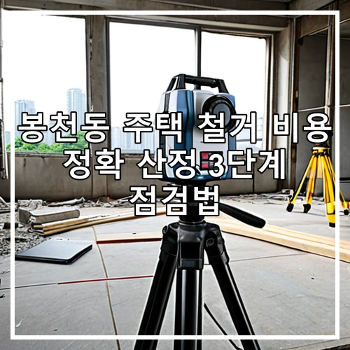 봉천동 주택 철거 비용 정확 산정 3단계 점검법