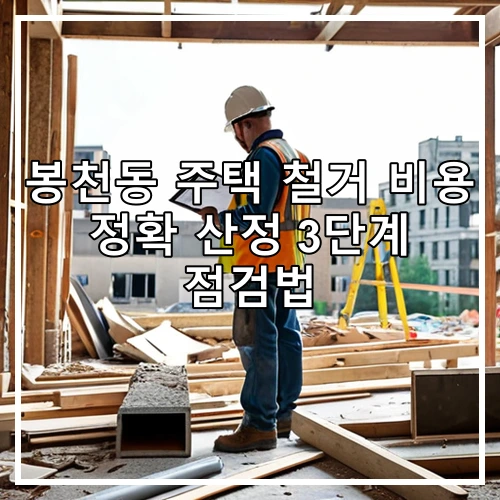 봉천동 주택 철거 비용 정확 산정 3단계 점검법
