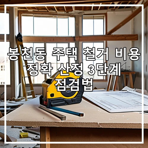 봉천동 주택 철거 비용 정확 산정 3단계 점검법