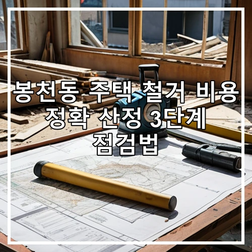 봉천동 주택 철거 비용 정확 산정 3단계 점검법