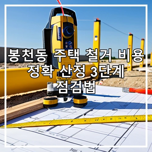 봉천동 주택 철거 비용 정확 산정 3단계 점검법