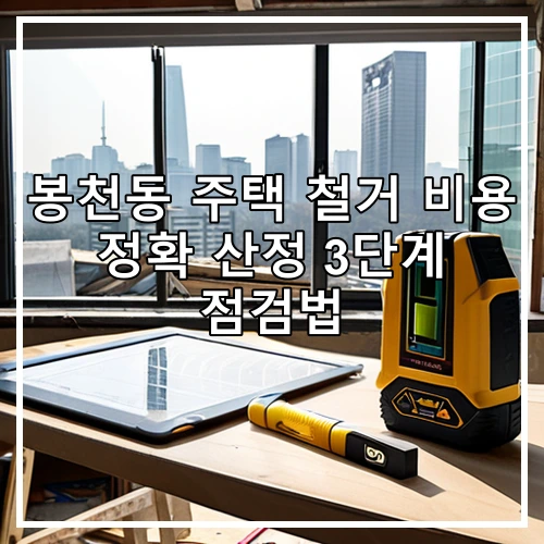 봉천동 주택 철거 비용 정확 산정 3단계 점검법